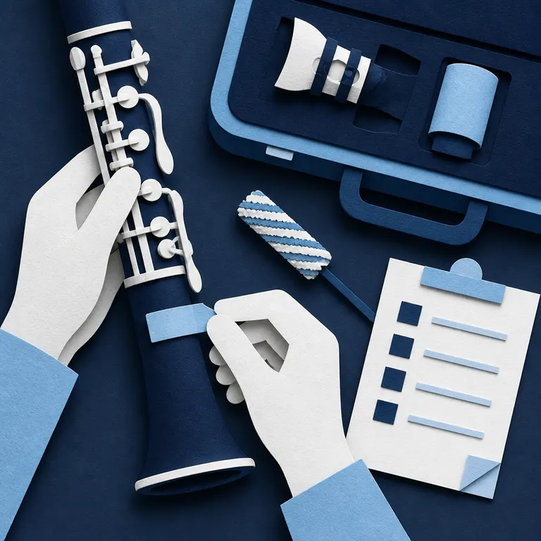 Inventarnummer und Zubehör eines Vereinsinstruments werden bei der Übergabe geprüft