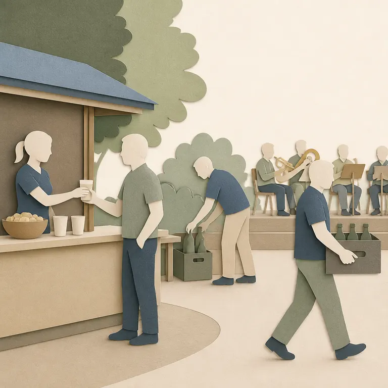Ausgabe, Nachfüllen und Spielen sind drei verschiedene Aufgaben – Illustration